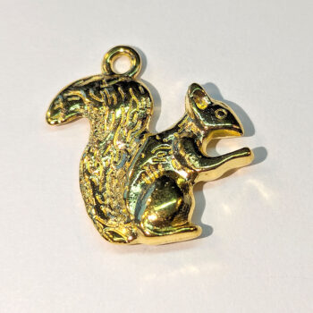 Gold Double-sided Squirrel Charm