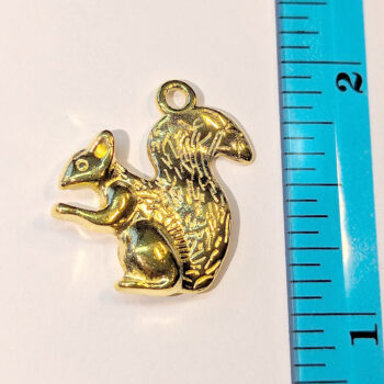 Gold Double-sided Squirrel Charm - Image 2