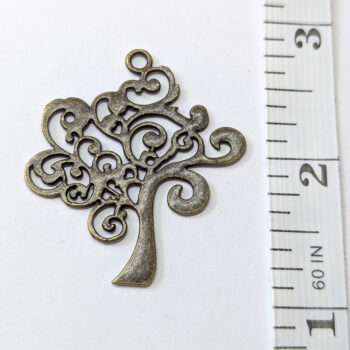 Modern Tree Pendant Antique Bronze - Image 5