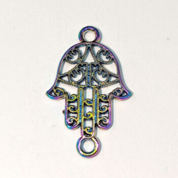 Hamsa Hand Connector Rainbow