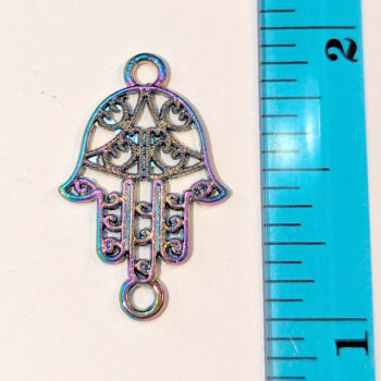 Hamsa Hand Connector Rainbow - Image 2