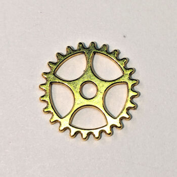 Steampunk Cog Bit Charm Antique Gold