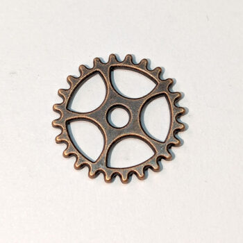 Steampunk Cog Bit Charm Antique Copper