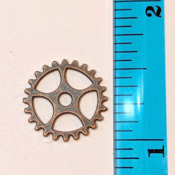 Steampunk Cog Bit Charm Antique Copper - Image 2