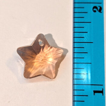 Cream Faceted Glass Rhinestone Star Charm - Image 2