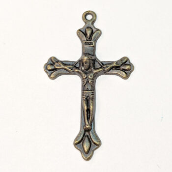 Jesus on the Cross Pendant Antique Bronze