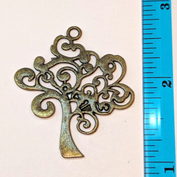 Modern Tree Pendant Antique Bronze - Image 2