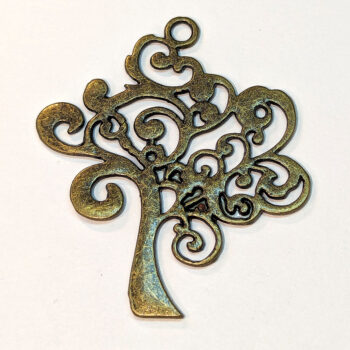 Modern Tree Pendant Antique Bronze