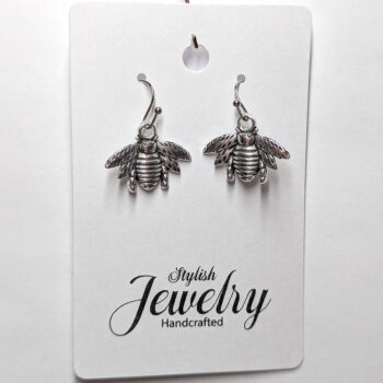 Antique Silver Bee Earrings - Image 4