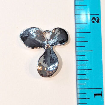 Orchid Flower Charm / Connector Silver - Image 2