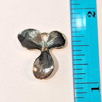 Orchid Flower Charm / Connector Gold - Image 2