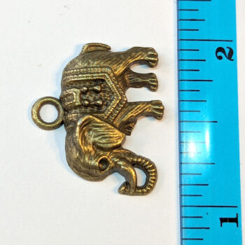 Antique Bronze Elephant Charm - Image 2