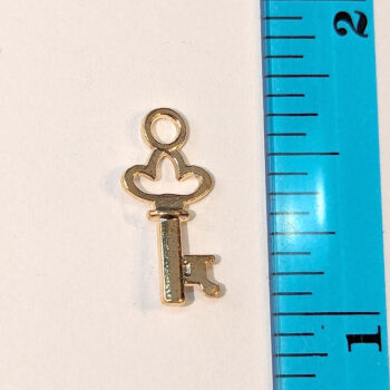 Small Key Charm KC Gold - Image 3