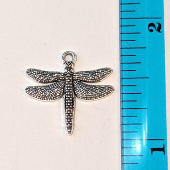 Antique Silver Dragonfly Charm - Image 2