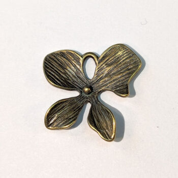 Orchid Flower Charm Antique Bronze