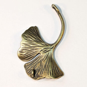 Antique Bronze Ginkgo Biloba Leaf Connector Pendant