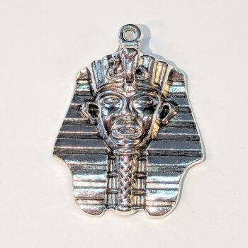 Egyptian King Tutankhamun Mask Pendant Antique Silver