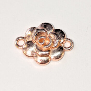 Small Rose Flower Connector Rose Gold