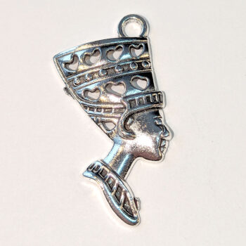 Egyptian Queen Nefertiti Pendant Antique Silver