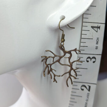 Antique Bronze Wild Tree Branches Branch Earrings - Image 2