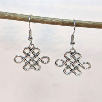 Celtic Knots Antique Silver Earrings - Image 3