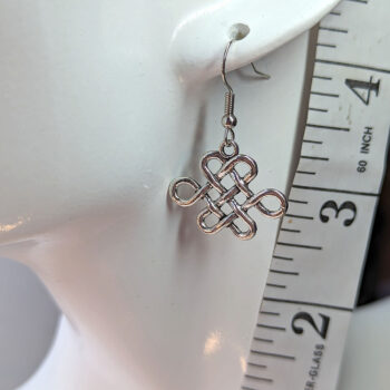 Celtic Knots Antique Silver Earrings - Image 2