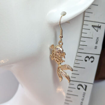 KC Gold Goldfish Fish Vintage Style Earrings - Image 2