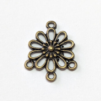 Hollow Flower Chandler Connector Antique Bronze