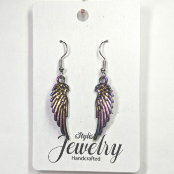 Rainbow Angel Wings Earrings - Image 3