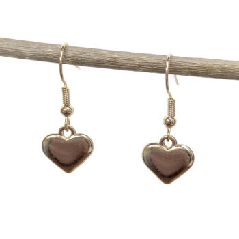 KC Gold Dainty Small Heart Earrings