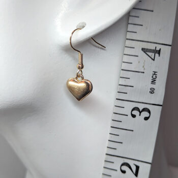 KC Gold Dainty Small Heart Earrings - Image 2