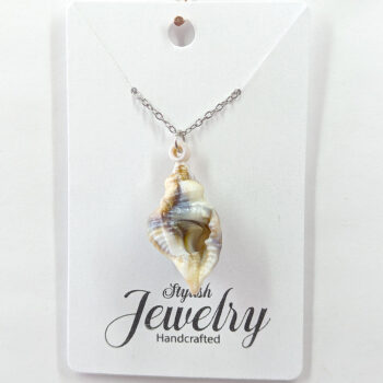 Acrylic Marble Twisted Tulip Shell Necklace - Image 6