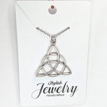 Trinity Celtic Knot Antique Silver Necklace - Image 5