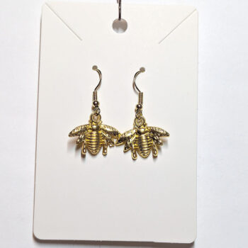 Gold Bee Earrings - Image 5