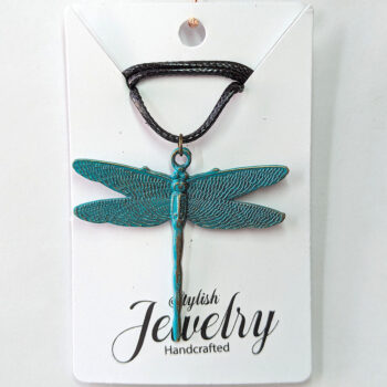 Antique Bronze Patina Dragonfly Vintage Style Necklace - Image 8