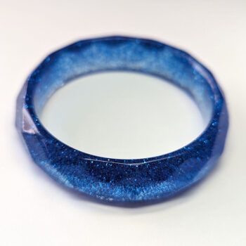 Royal Blue Glitter Slip-on Bangle Resin Bracelet