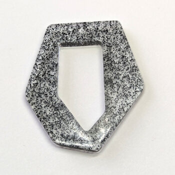 Black Glitter Medium Irregular Shape Resin Pendant