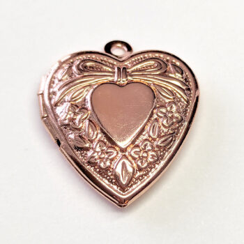 Rose Gold Decorative Heart Locket Pendant