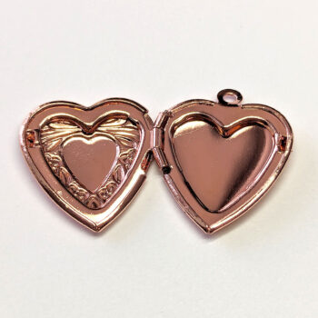 Rose Gold Decorative Heart Locket Pendant - Image 5