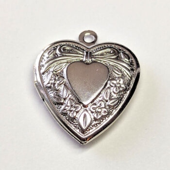 Silver Decorative Heart Locket Pendant