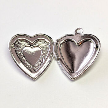 Silver Decorative Heart Locket Pendant - Image 5