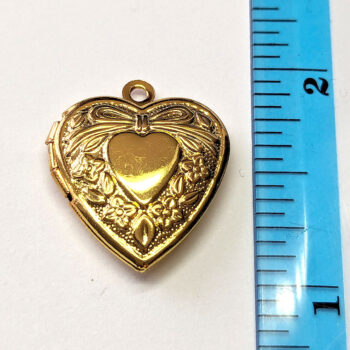 Gold Decorative Heart Locket Pendant - Image 2