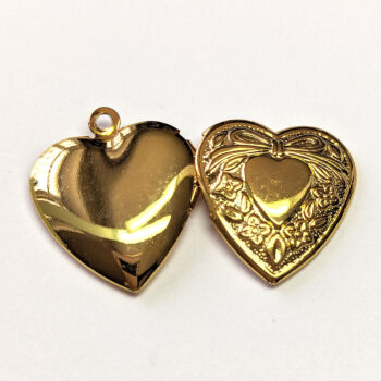 Gold Decorative Heart Locket Pendant - Image 5