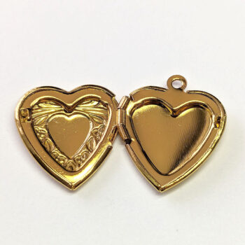 Gold Decorative Heart Locket Pendant - Image 3