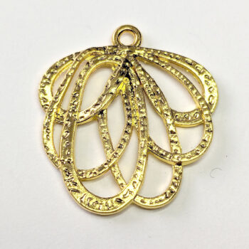 Modern Hollow Tulip Flower Pendant Gold