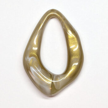 Gold Marble Large Irregular Acrylic Teardrop Pendant