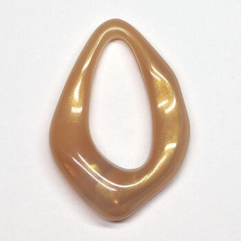 Peach Marble Large Irregular Acrylic Teardrop Pendant