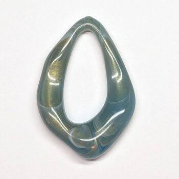 Blue Marble Large Irregular Acrylic Teardrop Pendant