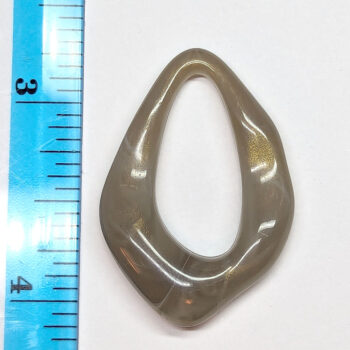 Grey Marble Large Irregular Acrylic Teardrop Pendant - Image 2