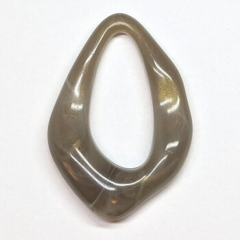 Grey Marble Large Irregular Acrylic Teardrop Pendant